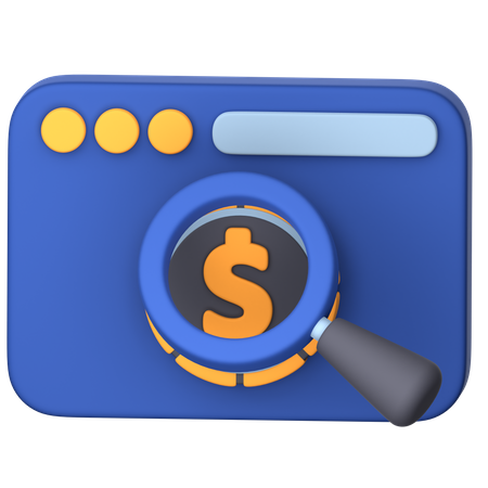 Financial Research  3D Icon