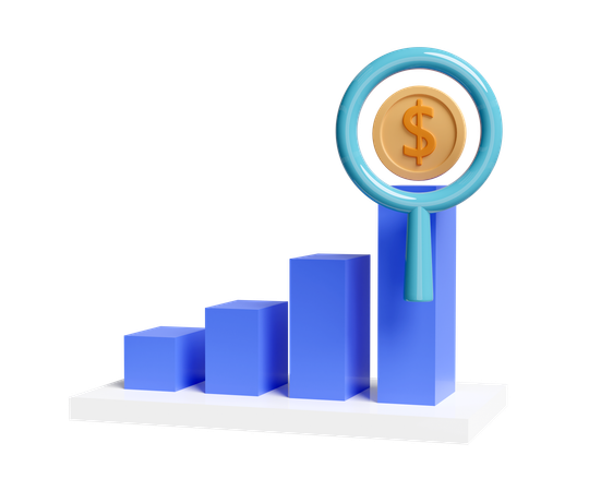 Financial Research  3D Icon