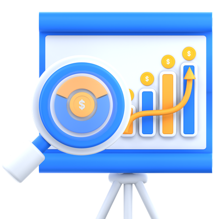 Financial Research  3D Icon