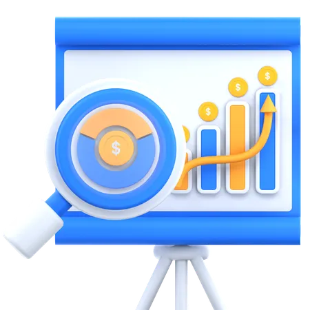 Financial Research  3D Icon