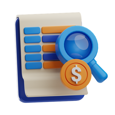 Financial Research  3D Icon