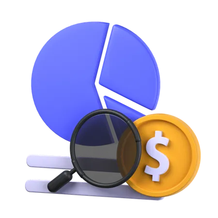 Financial Research  3D Icon