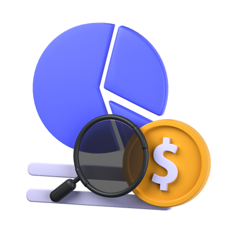 Financial Research  3D Icon