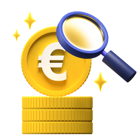 Financial Research Euro  3D Illustration