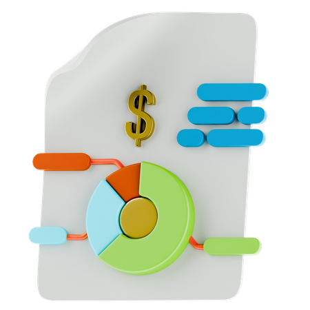 Financial Result  3D Icon