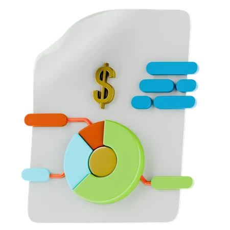 Financial Result  3D Icon