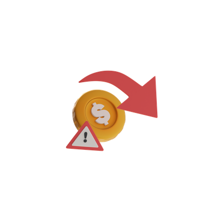 財務リスク  3D Icon