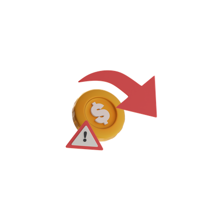 Financial Risk  3D Icon