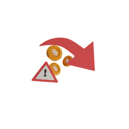Financial Risk  3D Icon