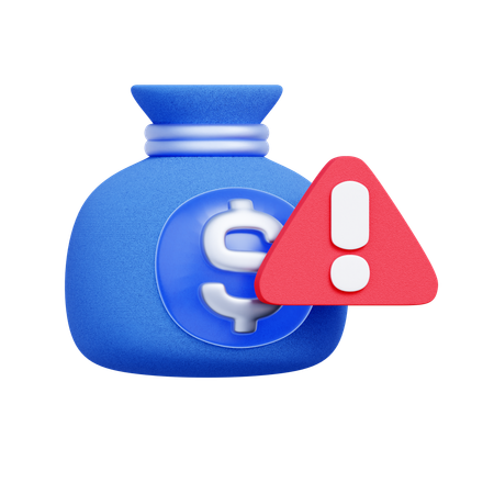 재정적 위험 경고  3D Icon