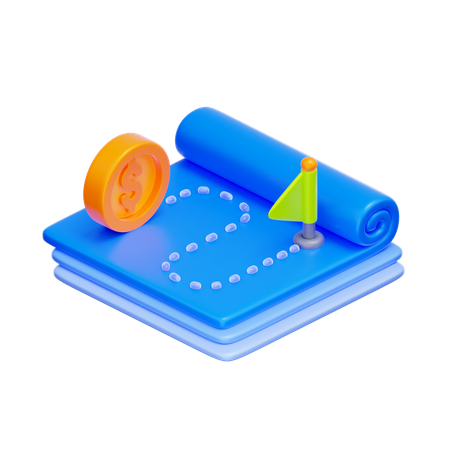 Financial Roadmap  3D Icon