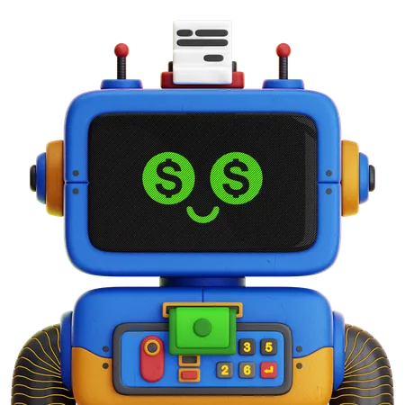 Financial Robot  3D Icon