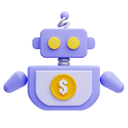 Financial Robot  3D Icon