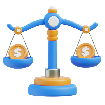 Financial Scale  3D Icon