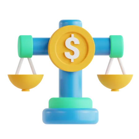Financial Scale  3D Icon
