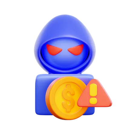 Financial Scam Alert  3D Icon