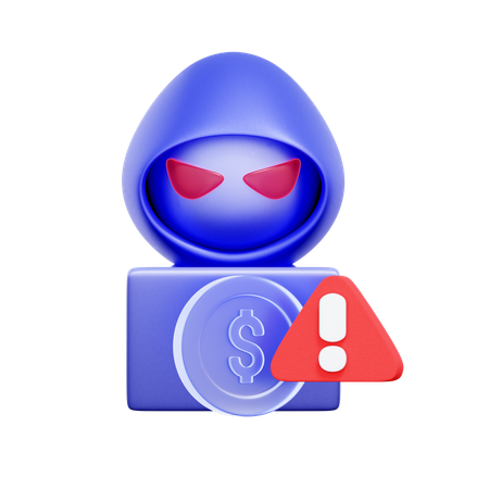Financial Scam Alert  3D Icon