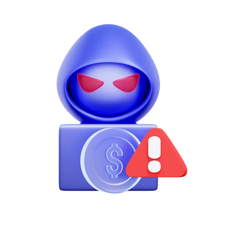 Financial Scam Alert  3D Icon