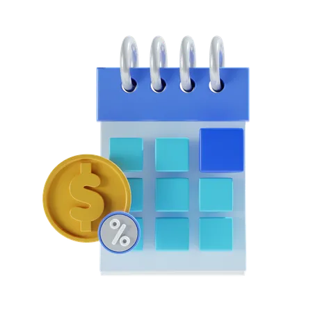 Financial Schedule 3 D Icon Illustration 3D Icon