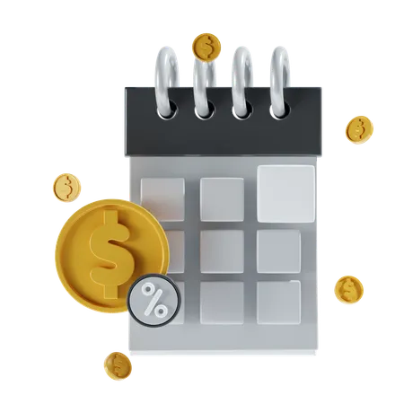 Financial Schedule 3 D Icon Illustration 3D Icon