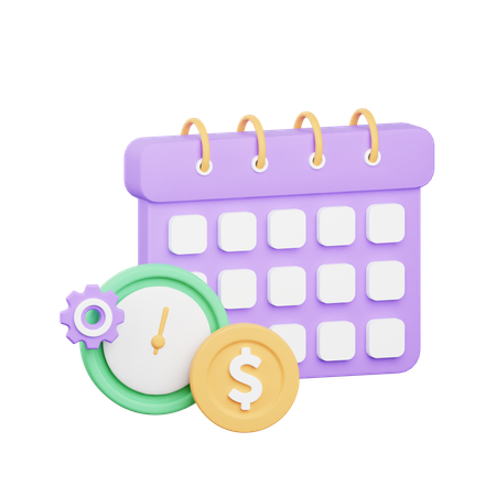 Financial Schedule  3D Icon