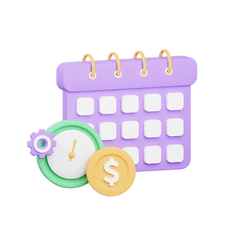 Financial Schedule  3D Icon