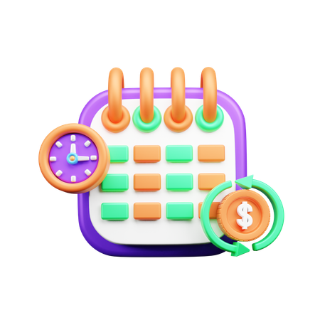 Financial Schedule  3D Icon