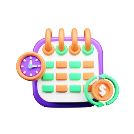 Financial Schedule  3D Icon