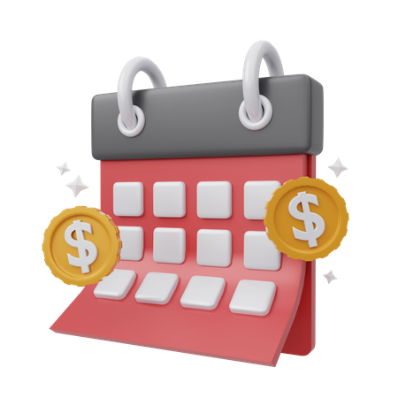 Financial Schedule  3D Icon