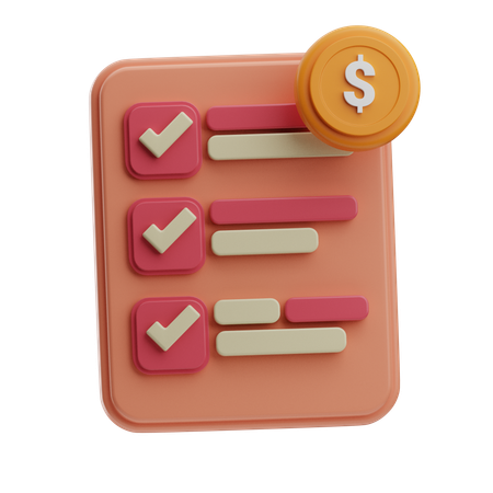 Financial Schedule  3D Icon