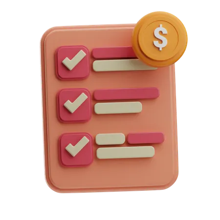 Financial Schedule  3D Icon