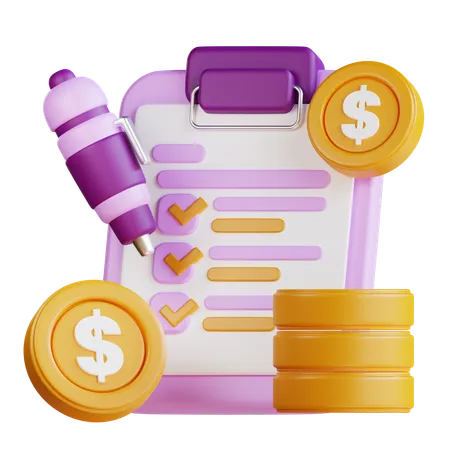 Financial Schedule  3D Icon