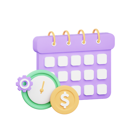 Financial Schedule  3D Icon