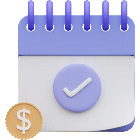 Financial Schedule  3D Icon