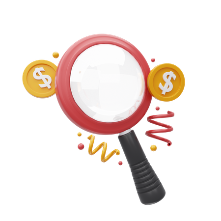 Financial Search  3D Icon