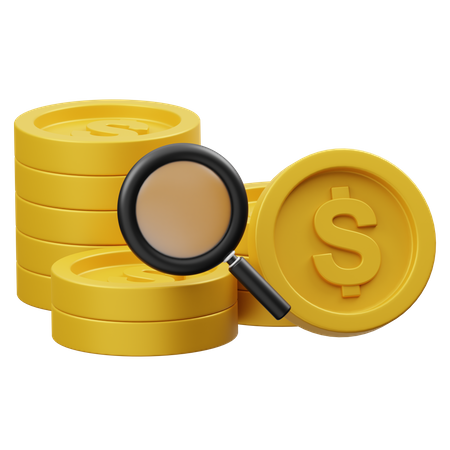 Financial Search  3D Icon