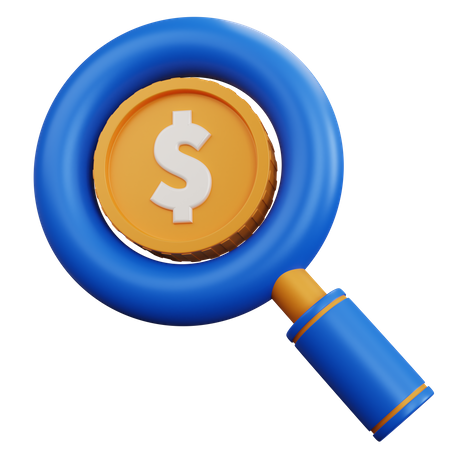 Financial Search  3D Icon