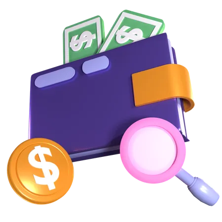 Financial Search  3D Icon