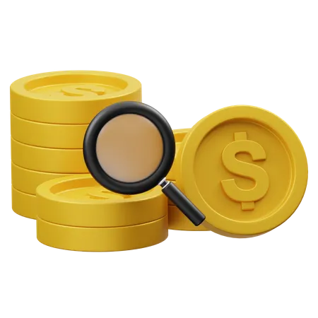 Financial Search  3D Icon