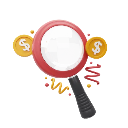 Financial Search  3D Icon