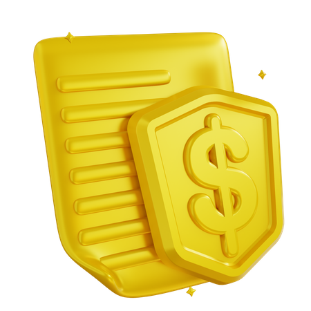 Financial Security Documents  3D Icon