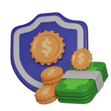 Financial Security Shield  3D Icon