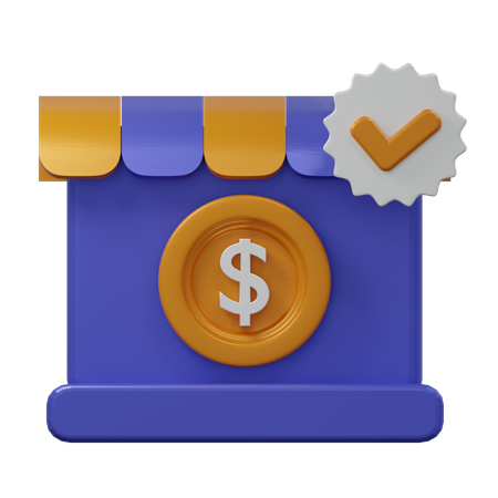 Financial shop  3D Icon