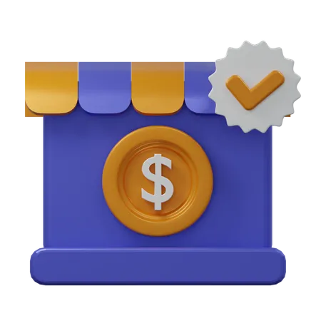 Financial shop  3D Icon