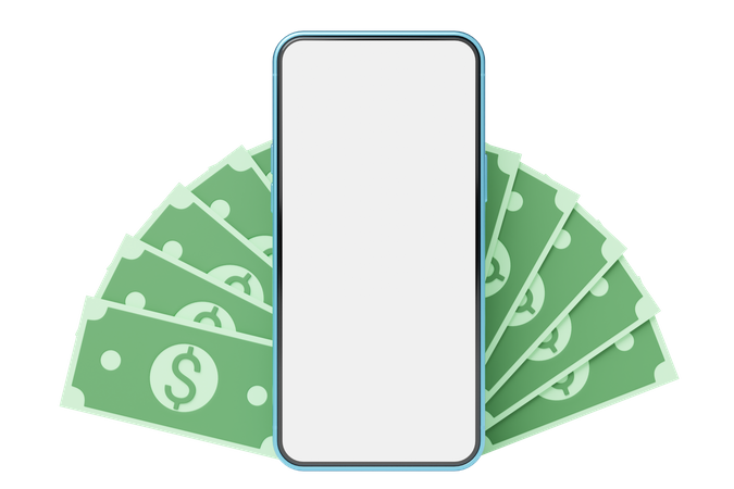Financial Smartphone Mockup 3D Icon