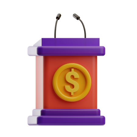 Financial Speech  3D Icon