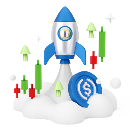 Financial startup  3D Icon