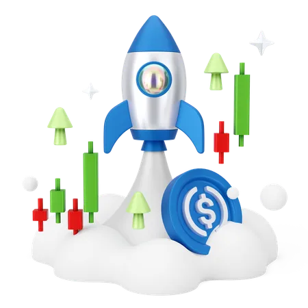 Financial startup  3D Icon