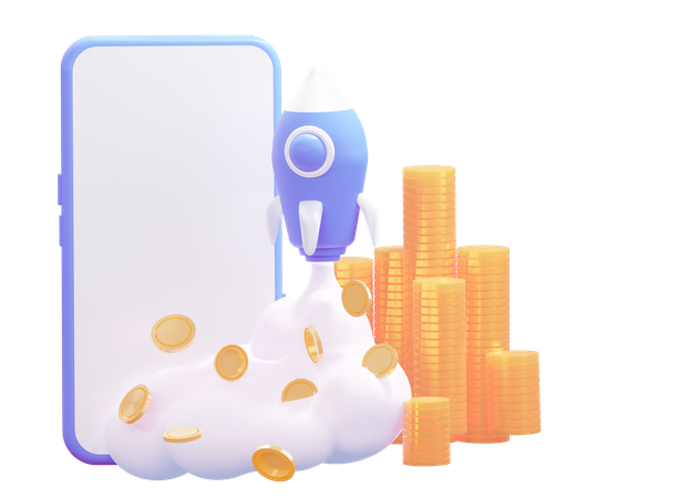 Financial Startup 3D Illustration