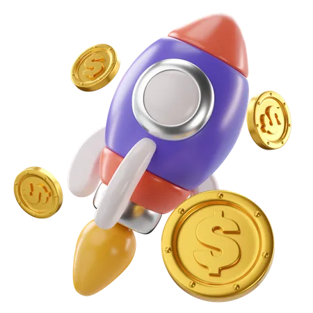 3 D Illustration Financial Startup 3D Icon